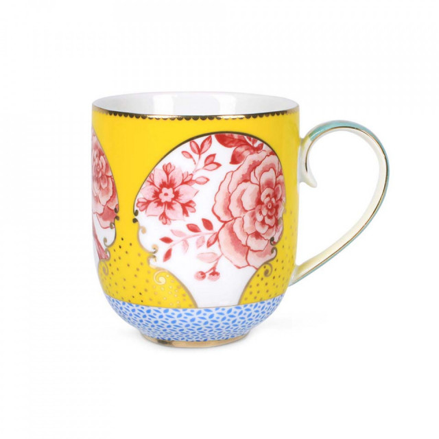 Cana multicolora din portelan 325 ml Large Royal Yellow Pip Studio