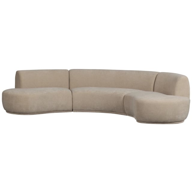 Canapea crem din textil 336 cm Batavier Basiclabel