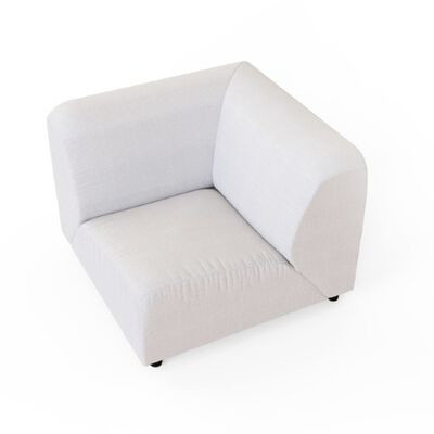 Canapea cu colt modulara bej din material textil si lemn 99 cm Lindau Pols Potten