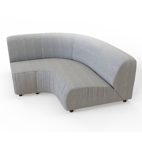 Canapea cu colt modulara gri din material textil si lemn 167 cm Avon Round Pols Potten