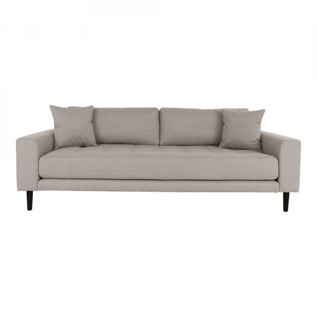 Canapea grej din textil 3 persoane Merry House Nordic