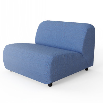 Canapea modulara albastru inchis din material textil si lemn 102 cm Lindau Pols Potten