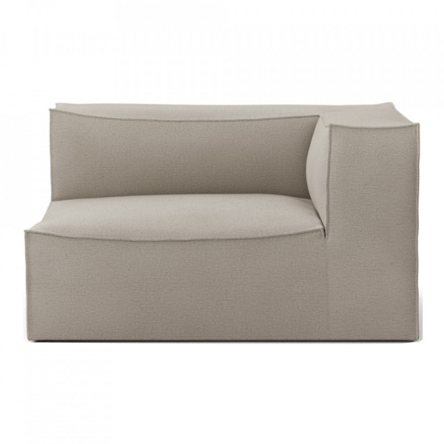 Canapea modulara bej din textil 138 cm Catena Armrest Right Ferm Living