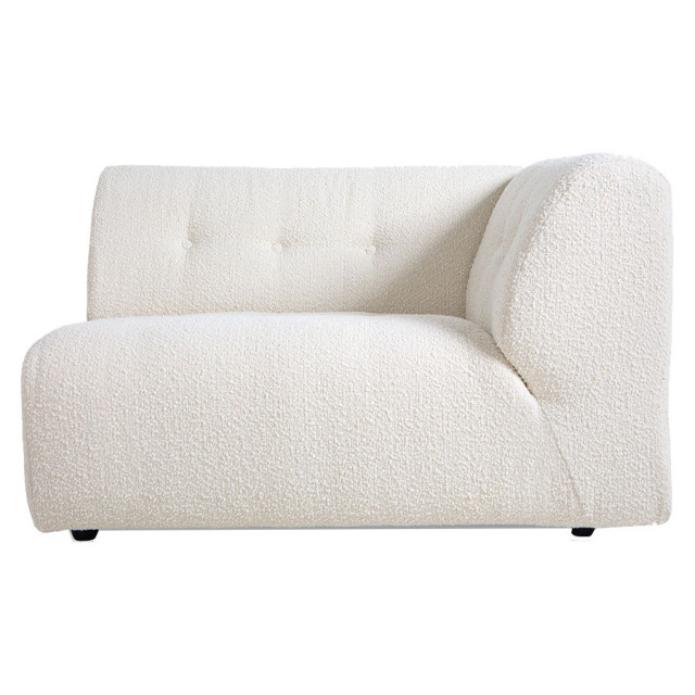 Canapea modulara crem din textil pentru 1,5 persoane Vint Right Boucle HKliving