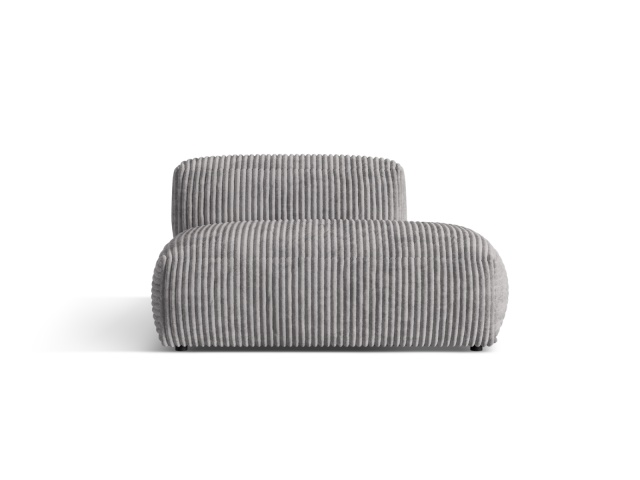 Canapea modulara gri deschis din textil pentru 2 persoane Martina Wave Corduroy Besolux