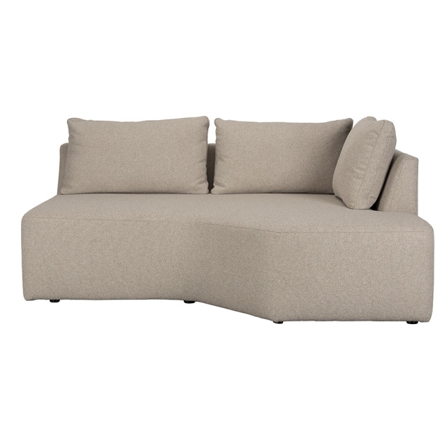 Canapea modulara maro cappuccino din textil pentru 1 persoana Prosper Right S Zuiver