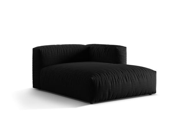 Canapea modulara neagra din textil pentru 1 persoana Martina Right S Besolux