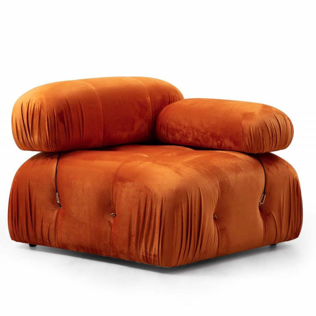 Canapea modulara portocalie din textil pentru 1 persoana Bubble 1R The Home Collection