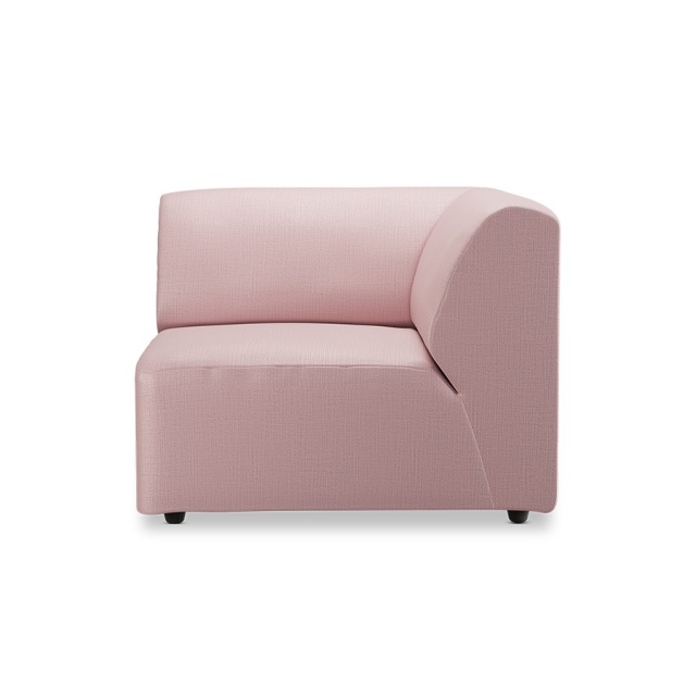 Canapea modulara roz din textil 94 cm Jax Wise Right HKliving