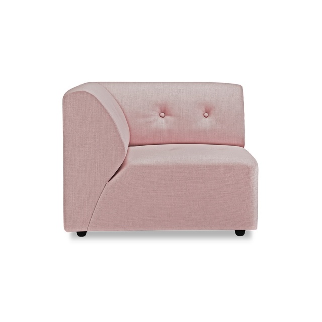 Canapea modulara roz din textil 94 cm Vint Left HKliving