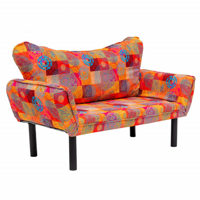 Canapea recliner multicolora din textil pentru 2 persoane Chatto The Home Collection
