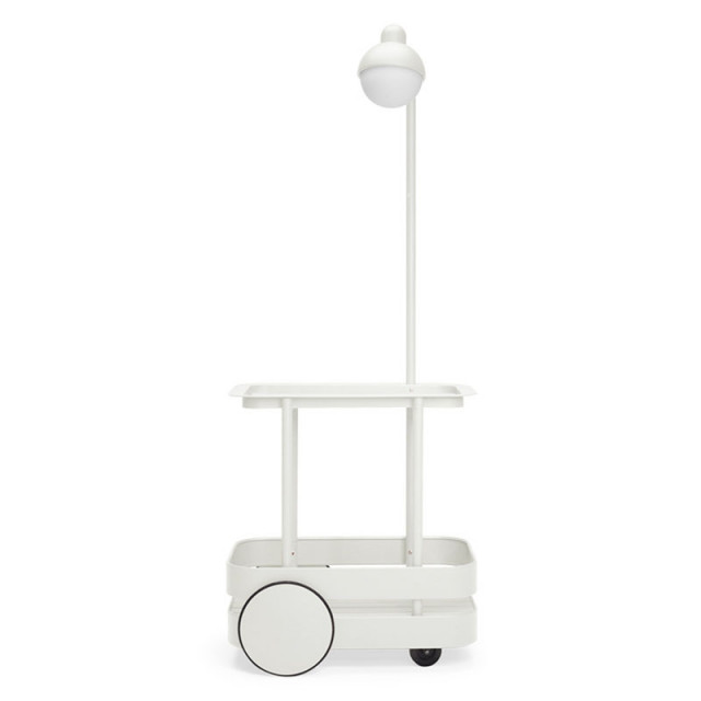 Carucior cu lampadar gri deschis din metal Jolly Fatboy