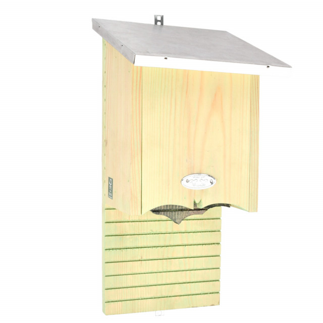 Casa pentru lilieci maro din lemn de pin si zinc Bat S Esschert Design