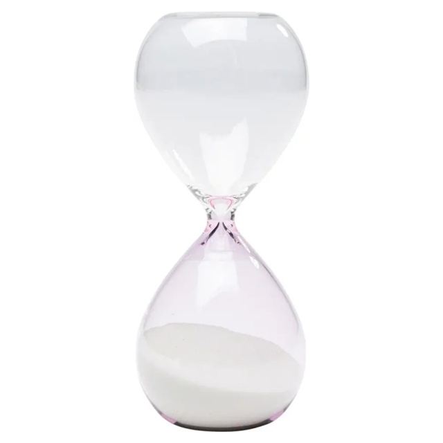 Clepsidra transparenta din sticla 17 cm Timer Kare