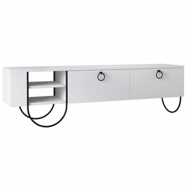 Comoda TV alba din metal 150 cm Norfolk The Home Collection