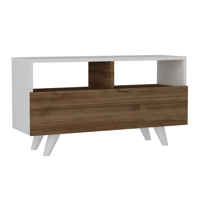 Comoda TV alba/maro 90 cm Novella K3 The Home Collection