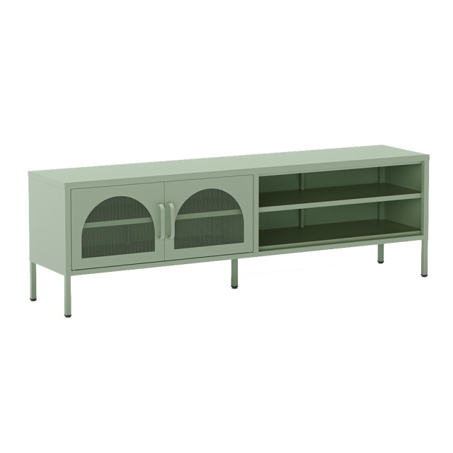 Comoda TV verde menta din metal 160 cm Diora The Home Collection