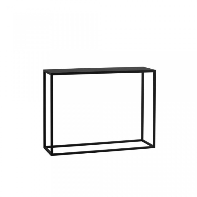 Consola neagra din lemn si metal 100 cm Julita Metal Custom Form