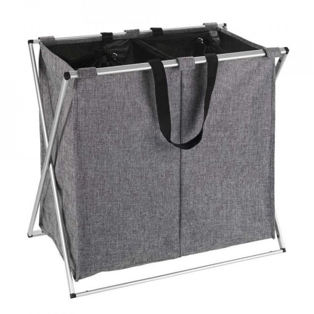 Cos de rufe gri din poliester si aluminiu 120 L Duo Mottled Wenko