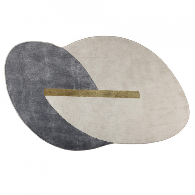 Covor albastru din decolan si poliester 160x257 cm Phila Zuiver