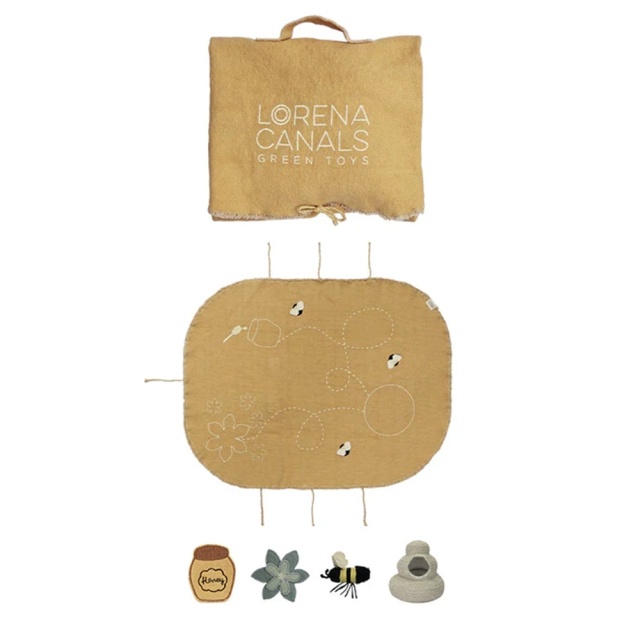 Covor de joaca cu 4 accesorii multicolor din bumbac 50x65 cm Nectar To Honey Lorena Canals