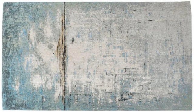 Covor dreptunghiular albastru deschis din bumbac 170x240 cm Abstract Kare