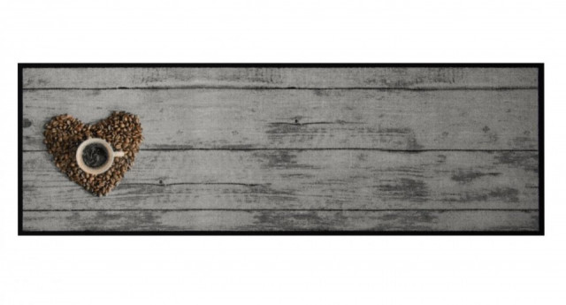 Covor gri bucatarie din poliamide 50x150 cm Coffee Bean Zala Living