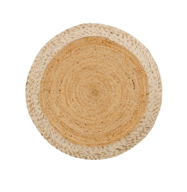 Covor maro din lana si iuta 100 cm Meray Kave Home