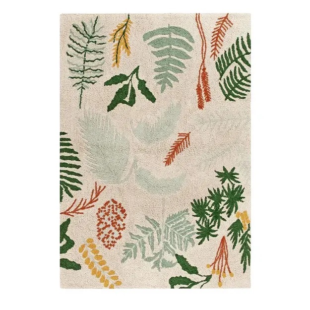 Covor multicolor din bumbac 140x200 cm Botanic Plants Lorena Canals