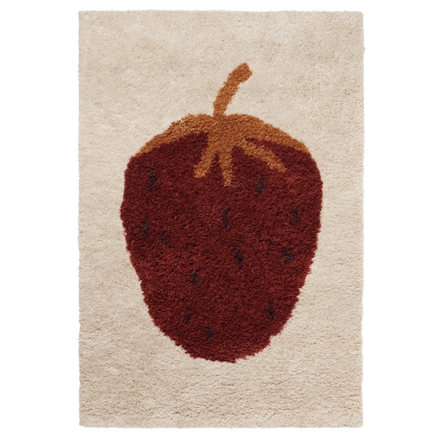 Covor multicolor din fibre naturale 120x180 cm Fruticana Strawberry Ferm Living