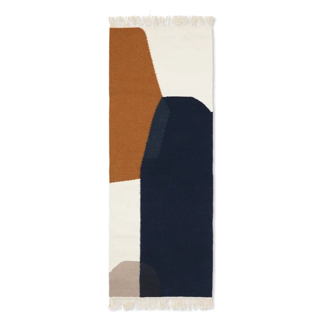 Covor multicolor din fibre naturale 70x180 cm Kelim Merge Ferm Living