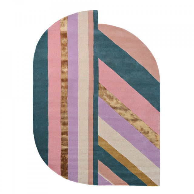 Covor multicolor din fibre naturale Ted Baker Jardin Pink Brink & Campman (diverse dimensiuni)