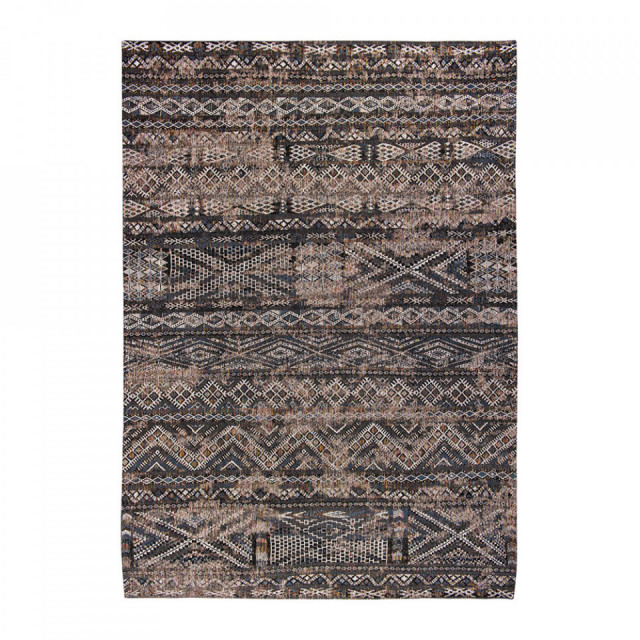Covor negru din bumbac si lana Antiquarian Black Rabat Louis de Poortere (diverse dimensiuni)