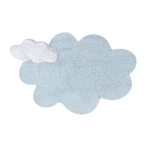 Covor pentru copii albastru din bumbac 110x170 cm Puffy Dream Lorena Canals