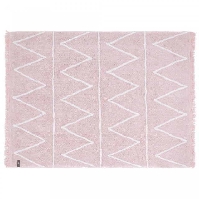 Covor pentru copii roz din bumbac 120x160 cm Hippy Lorena Canals