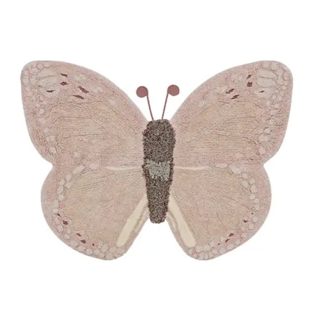 Covor roz din bumbac 90x120 cm Butterfly Lorena Canals