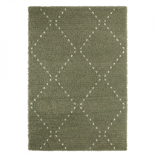 Covor verde/crem din fibre sintetice Retro Basay Mint Rugs (diverse dimensiuni)