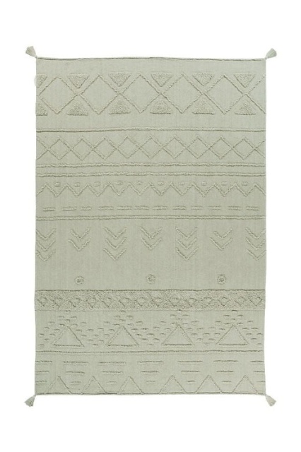 Covor verde oliv din bumbac 200x300 cm Tribu Lorena Canals