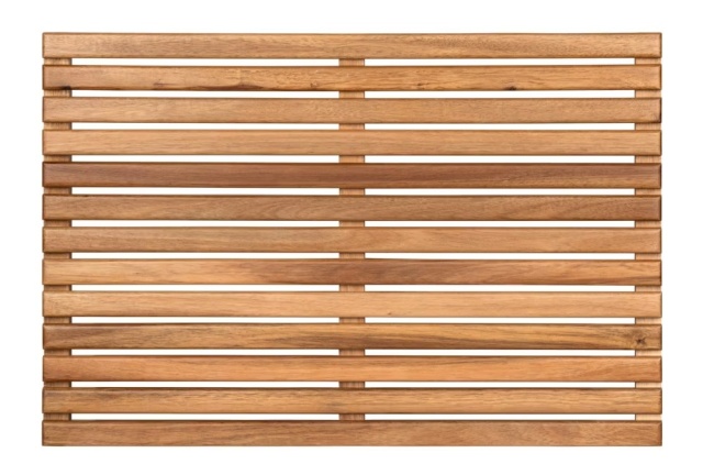 Covoras baie maro din lemn 40x60 cm Frea Wenko