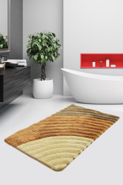 Covoras de baie multicolor din fibre sintetice 60x100 cm Kougar The Home Collection