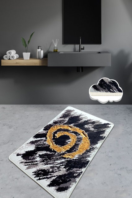 Covoras de baie multicolor din fibre sintetice 80 x 100 cm Dagger The Home Collection