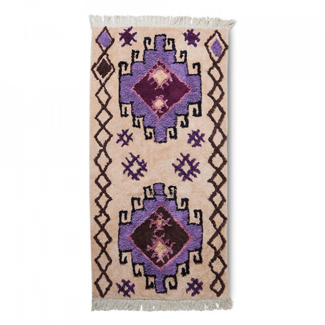 Covoras pentru baie multicolor din bumbac 90x175 cm Bohemian HKliving