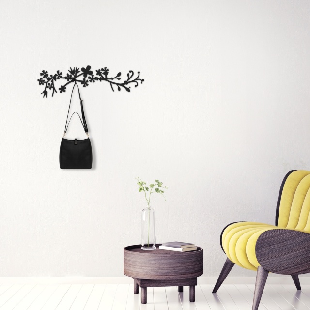 Cuier negru din metal Lora The Home Collection