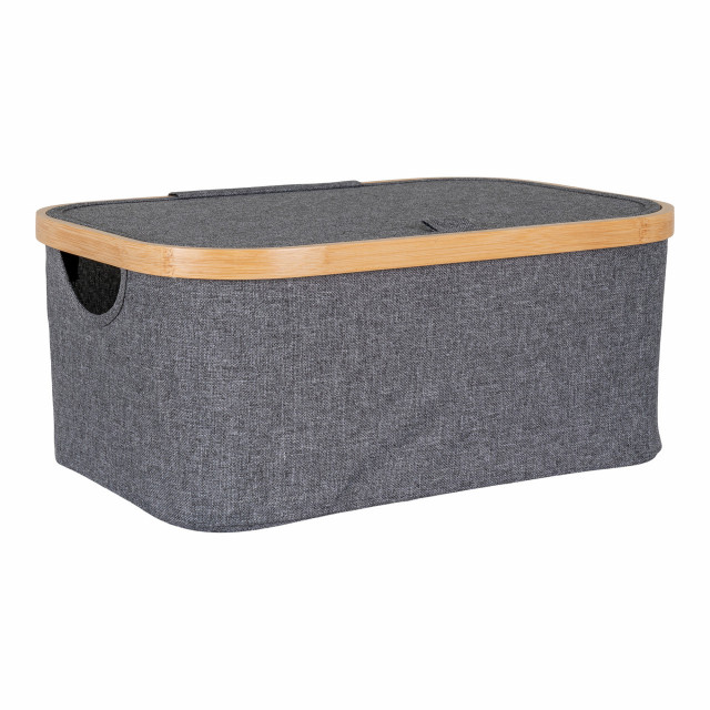 Cutie depozitare gri/maro din bambus Noto Flat House Nordic