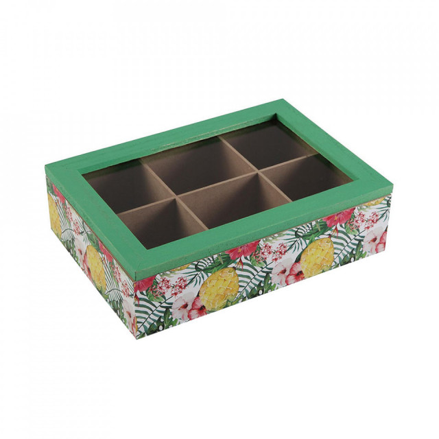 Cutie pentru ceaiuri multicolora din lemn Ayanna Versa Home