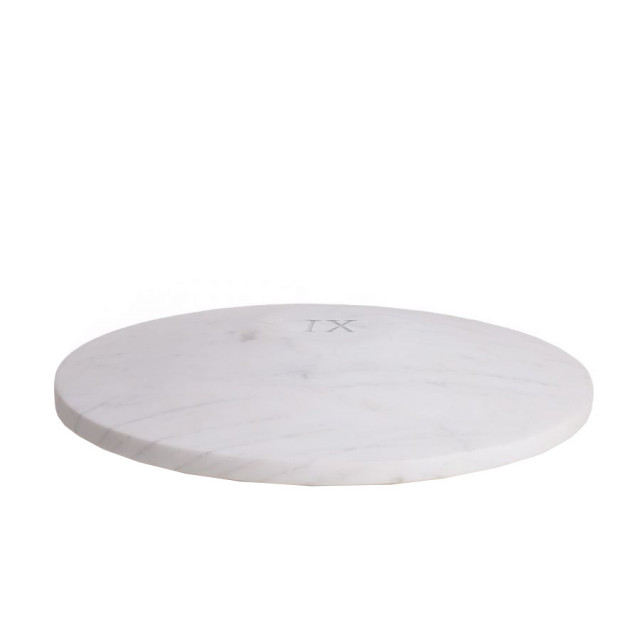 Decoratiune alba din marmura 8 cm LVDIS Marble Disk Seletti