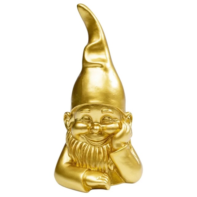 Decoratiune aurie din fibre sintetice 21 cm Gnome Kare