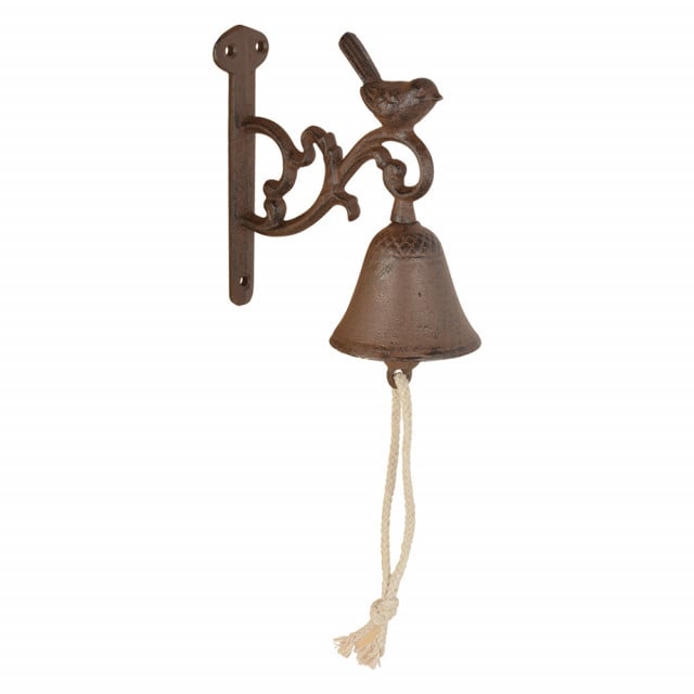 Decoratiune clopotel maro din fonta 27 cm Bird Esschert Design