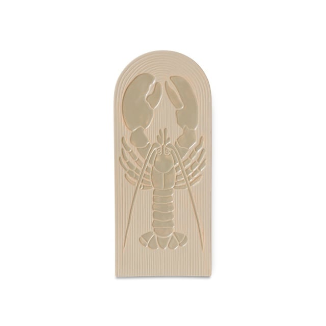 Decoratiune de perete crem din ceramica 23x50 cm Lobster HKliving