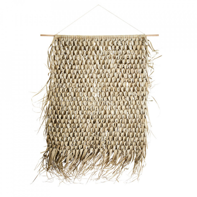 Decoratiune de perete maro din fibre naturale 125x150 cm Lolobo Madam Stoltz